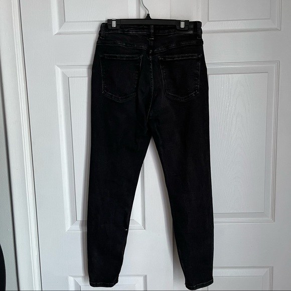 BERSHKA BUTTON FLY BLACK SKINNY JEAN - Picture 12 of 13